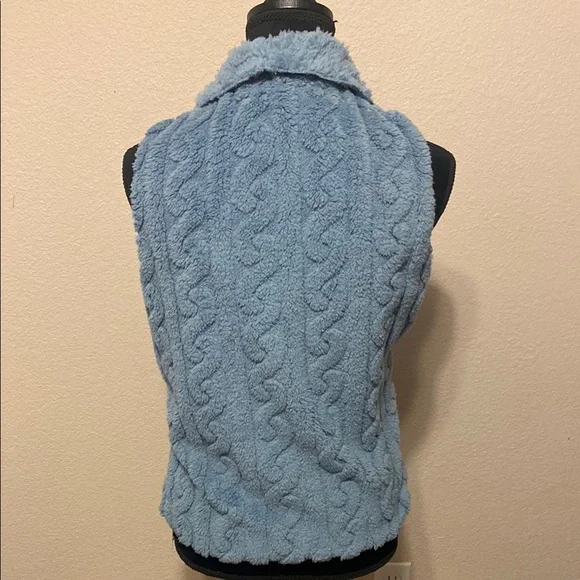 Cozy Blue Fleece Vest - Picture 2 of 5